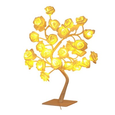 Wunderschöne weiße Rosenbaum LED Lampe für Hochzeiten Partys und Feiern
