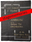 1935 Ambrose Orchestra programme Royal Opera House Covent Garden Hugo Rignold