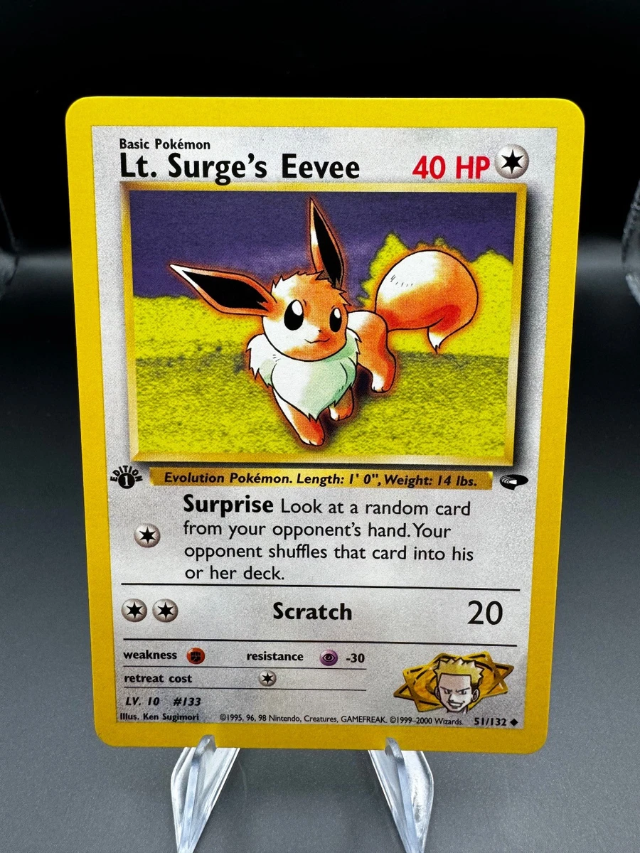 Lt. Surge's Eevee 51/132 Gym Challenge for sale | eBay