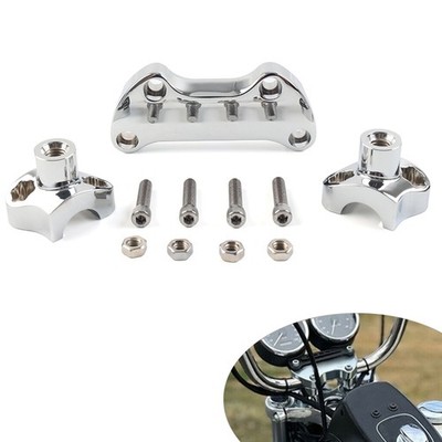 1.7 Handlebar Risers Top Clamp fit For Harley Dyna Softail Street Bob Sportster