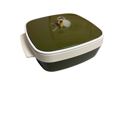 Vintage Thermo-Serv Mid Century Insulated Casserole Plastic Server Aluminum Int