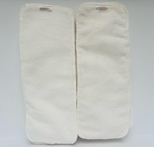 ALVABABY White Cloth Diaper Inserts for Standard Size Pocket Diapers set of 12