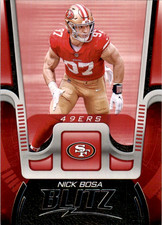 2021 Panini Playbook Blitz #BTZ-NBO Nick Bosa San Francisco 49ers Football Card