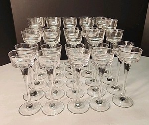 30 Clear Glass Tealight Candle Holder 6", 7" And 8" Tall Thin Pedestal Stem.