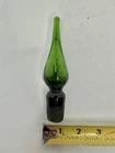 Vintage MCM Blenko Glass 920M Stopper In Olive Crackle (Stopper Only)