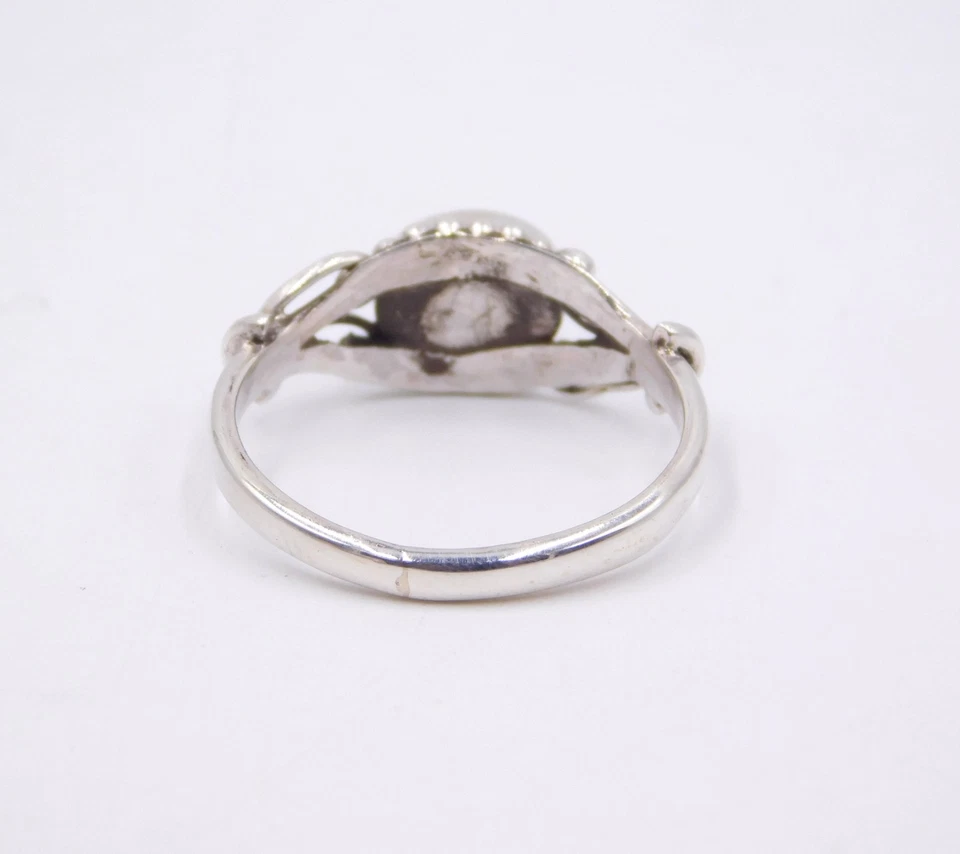 2.40 Gm 925 Sterling Silver Natural Labradorite Cab Gemstone Ring Size-7.25" US - Image 4 of 4