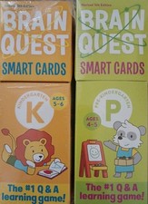 2 Packs Brain Quest Pre-Kindergarten And Kindergarten Cards Curriculum Based