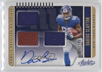 2019 Absolute Premiere Materials Autos 15/299 Darius Slayton Rookie Auto RC 3wc