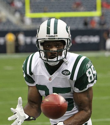 Wide Receiver Derrick Mason New York Jets warms up against the Hou- Old Photo