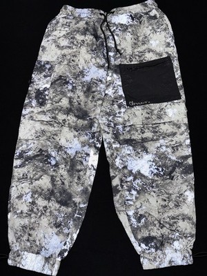 ZARA レコメンド ホワイトリアルツリーカモ ワークパンツ W28~30 Zara Dwnr Cargo Windbreaker Pant Reflective 30x26 Black And White