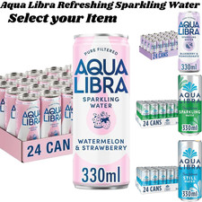 Aqua Libra Refreshing Sparkling Water Natural Fruit Flavour No Sugar No Calories