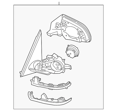 New Genuine BMW Outside Mirror W Out Glass H (2017-2019) OE 51167479048