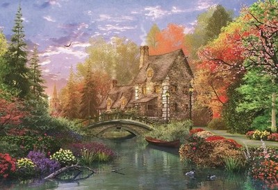 Puzzle 1500 Teile ''Hütte am Seeufer'' - Premium Quality, Neu, Ovp