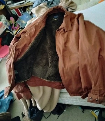 Peters All Weather Made In USA 42L Men's Brown Solid Jacket More Like 36-38 & 1.