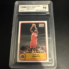 2003 Bazooka LeBron James #223 Red Road Jersey Mini Rookie Card PSA 8 NM-MINT. rookie card picture
