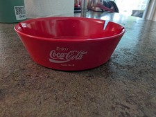 Vintage Enjoy Coca Cola Red Plastic Cigarette Ashtray Made in USA
