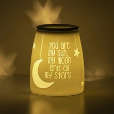 My Sun & Moon Scentsy Warmer and Mountain Sunset Scentsy wax bar bundle. NIB