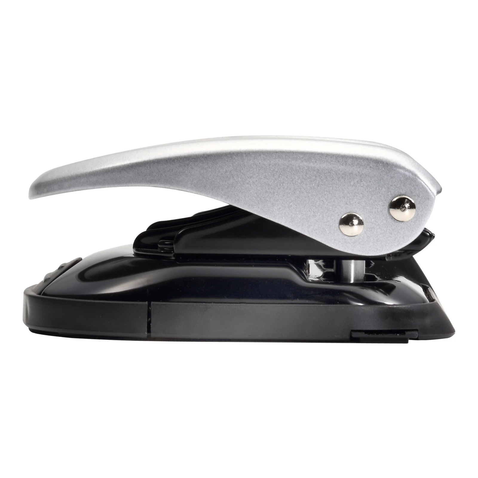 Bostitch EZ Squeeze Two-Hole Punch, 20 Sheet Capacity, Black/Gray