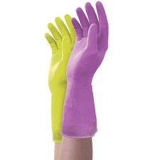 Mr. Clean Duet Reusable Latex Cleaning Gloves with Non-Slip Grip, 2 Pair, Sm...