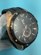 NOA Skandar Ronda Quartz 45mm Stainless Steel Date Black Bronze Watch 3.56 SK3H