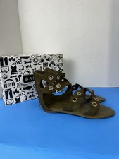 Bamboo Women's Sandals, Size 8 Leather Heels, Casual