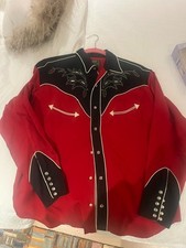 Ralph Lauren VTG Country Cowboy shirt Pearl snaps Mens S
