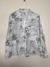Talbots Haven Well Within COTTON POPLIN SKETCHED FLORAL PAJAMA TOP Size XS NEW