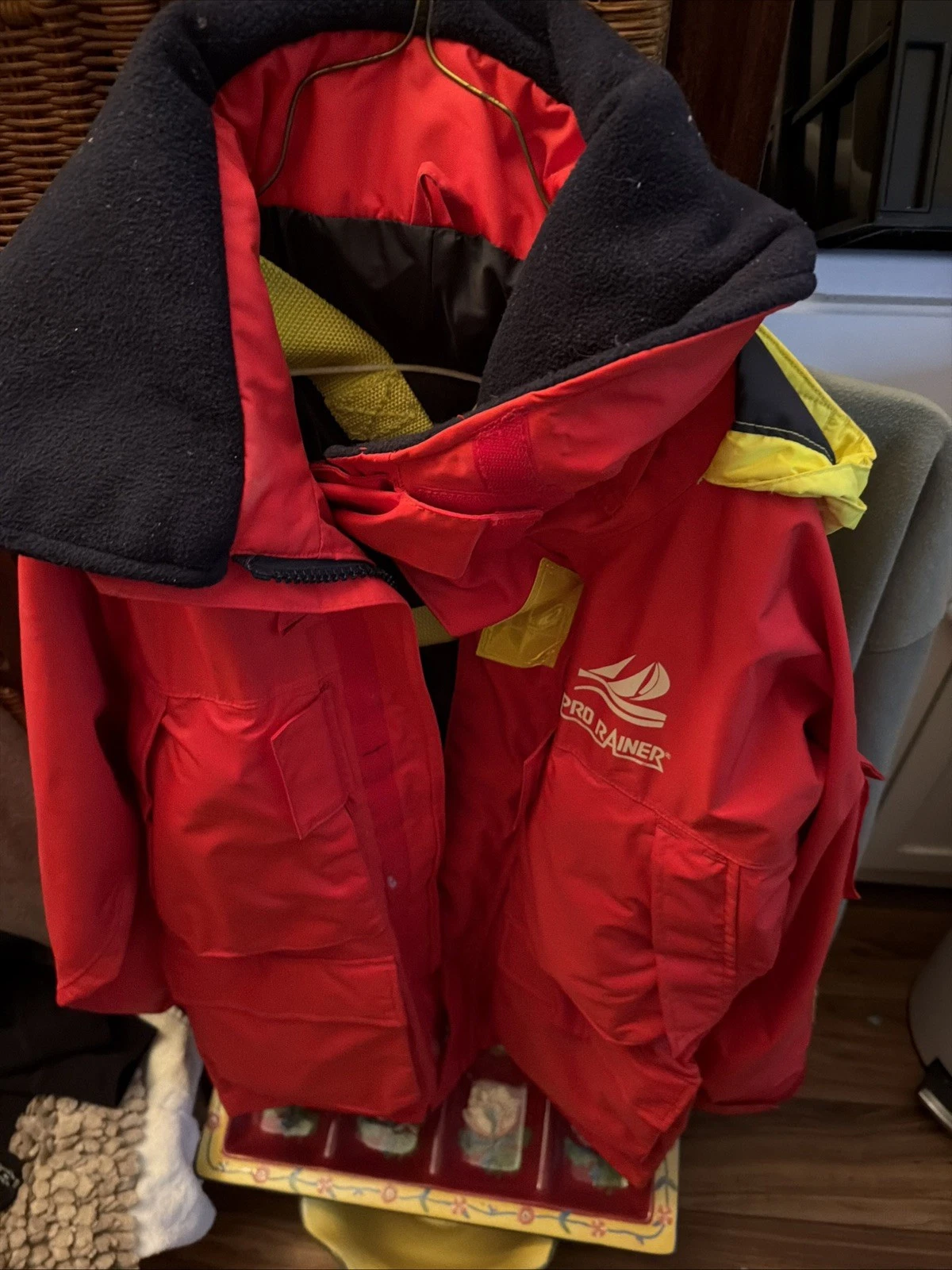 Pro Rainer Red Reflective Waterproof Reflective Sailing Boating Fishing Coat Men