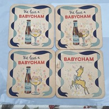 Babycham The Genuine Champagne Perry I'd Love A Babycham Vintage Beer Mat 4 off 