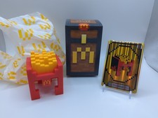 A Minecraft Movie McDonald  s Happy Meal Fry Helmet Figure w/ Unused Code NEW