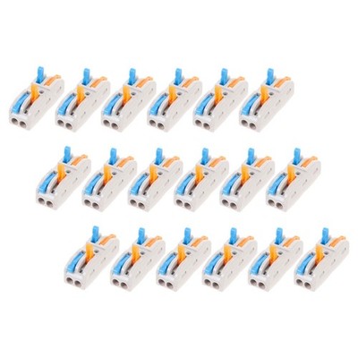 18 Pcs Quick Terminal Block Connector Splice Cable Wire Connectors