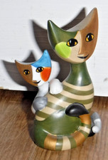 Goebel Rosina Wachtmeister Abstract Cat Figurine ~ Dario e Daria ~ Excellent