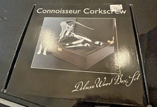 Connoisseur Corkscrew Deluxe Set in Wood Box Wine Bottle Opener Kitchen Bar Tool