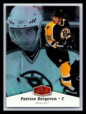 2006-07 PATRICE BERGERON FLEER FLAIR SHOWCASE UPPER LEVEL CARD #9 BOSTON BRUINS