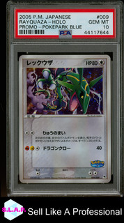 RAYQUAZA HOLO POKEPARK BLUE POKEMON JAPANESE POKEPARK BLUE 2005 009 PSA 10