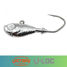 Ultra Minnow Bass Fishing Jig UnPainted Victory V Loc Heavy Hook 25 Pack