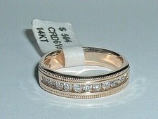 14K YELLOW GOLD DIAMOND WEDDING BAND RING