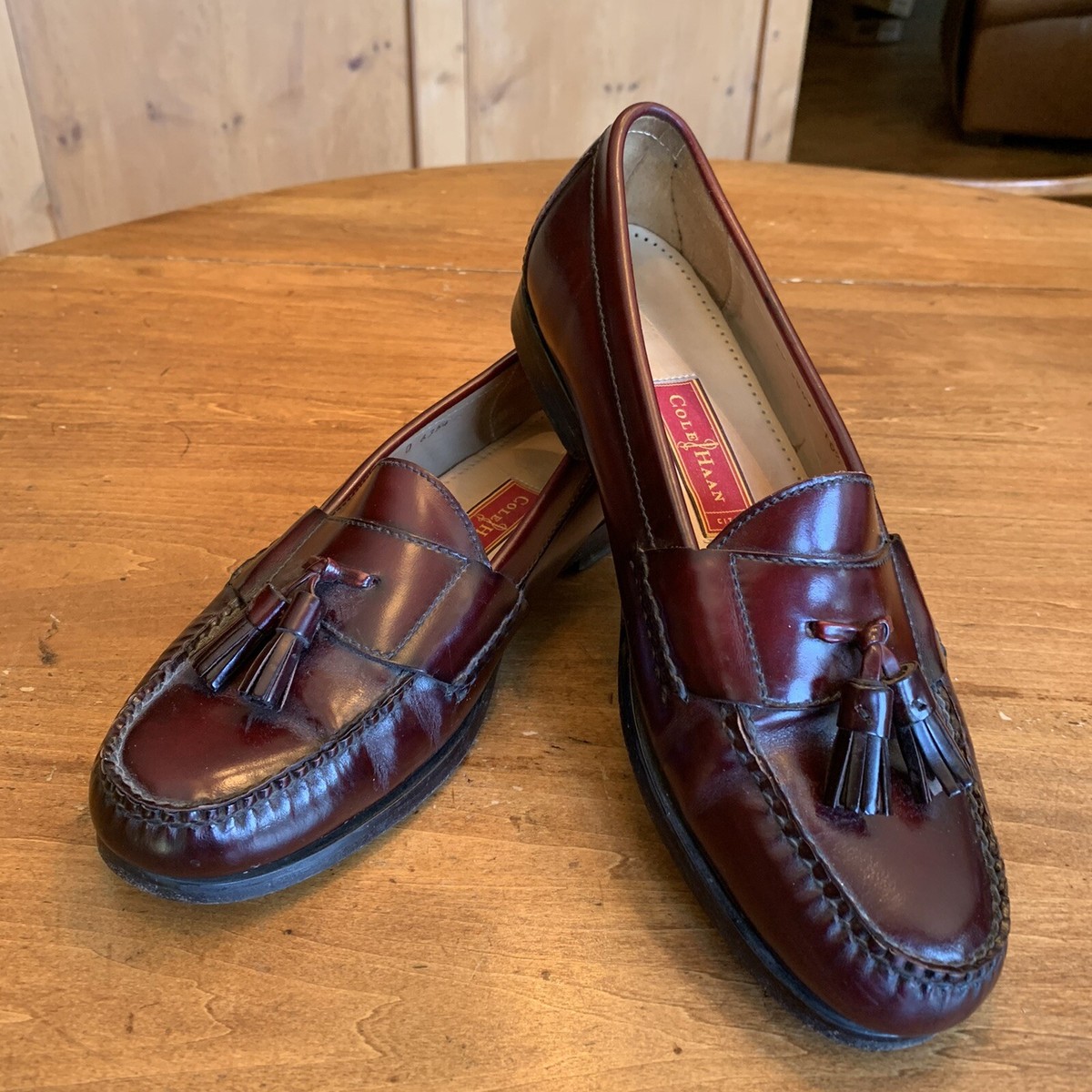Cole Haan Burgundy Red Tassel Loafers Mens 10.5 M | eBay display picture 2