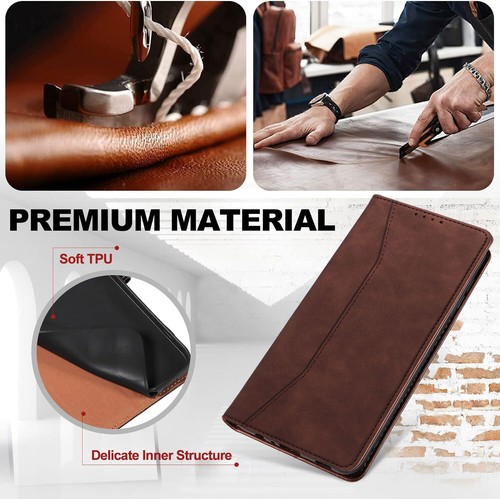 For Samsung Galaxy S24+/S24 Ultra/S24 FE Case Leather Pouch Flip Cover Accessory - Zdjęcie 5 z 28