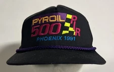 Vintage Pyroil 500 Phoenix 1991 NASCAR Racing Embroidered Snapback Hat Cap