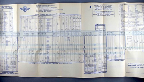 KLM TIMETABLE APRIL 1950 EUROPEAN EDITION SCHEDULE ROYAL DUTCH AIRLINES - Picture 3 of 3