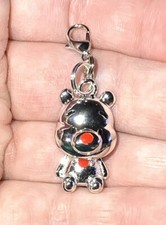 Silver Winnie The Pooh Charm Zipper Pull  Keychain Add On Clip 