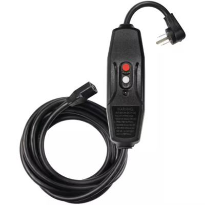 Vending Machine Cord 10 Ft. In-Line Built-in GFCI Protection Heavy Duty 15 Amp