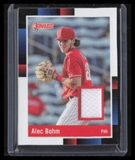 ALEC BOHM 2022 Donruss Baseball 1988 Retro Materials Patch - PHI Phillies