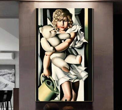 XXL LEINWAND BILD BIS 160x100x5 ''Tamara De Lempicka'' Art-Deco Portrait Mädchen