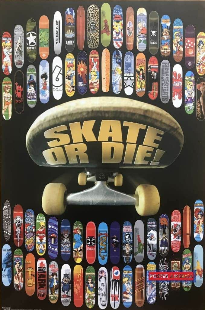 【額縁付き】A2 ポスター Skate or Die!! 額縁付き】A2 ポスター Skate or Die!! - メルカリ