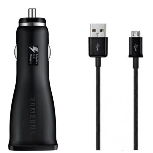 Samsung 15W USB Auto Quick Charger + Micro USB 3.0 Cable Black New - Image 4 of 4