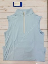 Tailored Sportsman ICEFIL Ziptop Sleeveless Shirt - Ice Blue/White/Silver