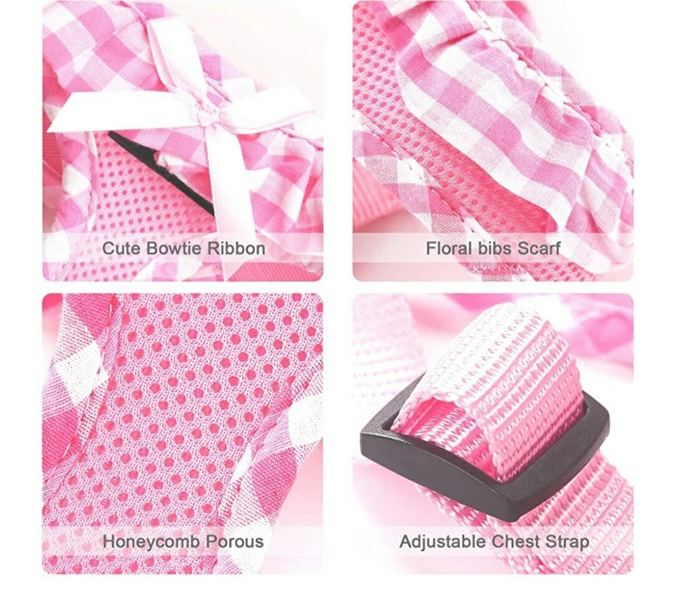  Pet Harness XS Dog Cat Breathable Comfortable Pink.  - Image 3 of 4