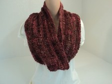 Handcrafted Wrap Cowl Rose Drop Stitch Merino Wool Silk Cashmere Female Adult
